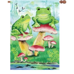 Accent Home & Garden Accent 28 In. Flag - Frogs In The Wood