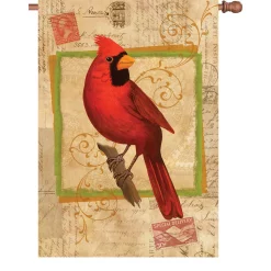 Accent Home & Garden Accent 28 In. Flag - Happy Cardinal