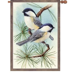 Accent Home & Garden 28 In. Flag - Chickadee Vignette