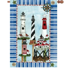 Accent Home & Garden Accent 28 In. Flag - Eastern Lighthouses