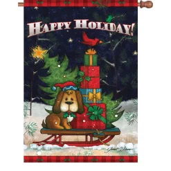 Accent Home & Garden 28 In. Flag - Doggone Happy Holiday Accent