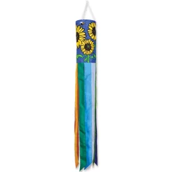 Accent Home & Garden 60 In. Embroidered Applique Windsock - Bees And Sunflower