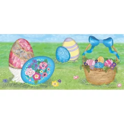 Accent Home & Garden Embroidered Applique Windsock - Elegant Easter Eggs Seasonal Windsocks
