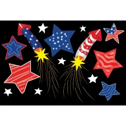 Accent Home & Garden Embroidered Applique Windsock - Freedom Fireworks Accent