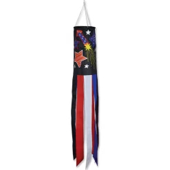 Accent Home & Garden Embroidered Applique Windsock - Freedom Fireworks Accent