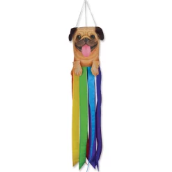 Accent Home & Garden Mini Pet Windsock - Pug