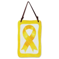 WindGarden WindGarden Glass Terra Wind Chime - Yellow Ribbon