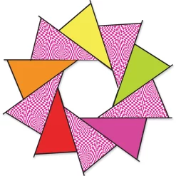 Collections Kites 40 In. F-Stop Spinner For Kites And Line - Hot Op-Art