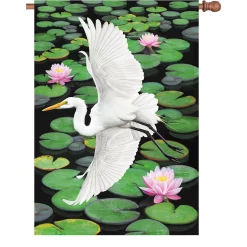 Accent Home & Garden 28 In. Flag - Egret Elegance