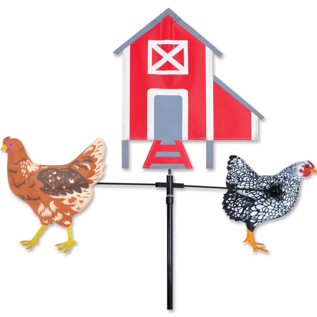WindGarden WindGarden Single Carousel Spinner - Chickens & Hen House 1 WindGarden WindGarden Single Carousel Spinner - Chickens & Hen House