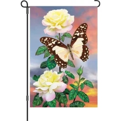 Accent Home & Garden Accent 12 In. Flag - White Lady Swallowtail