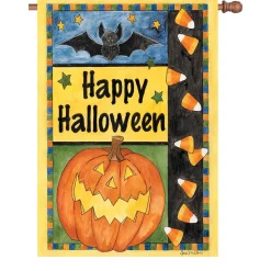 Accent Home & Garden Accent 28 In. Flag - Halloween Smiles