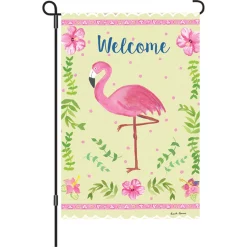 Accent Home & Garden 12 In. Flag - Coastal Flamingo