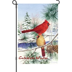 Accent Home & Garden 12 In. Flag - Cedar Farm Cardinals